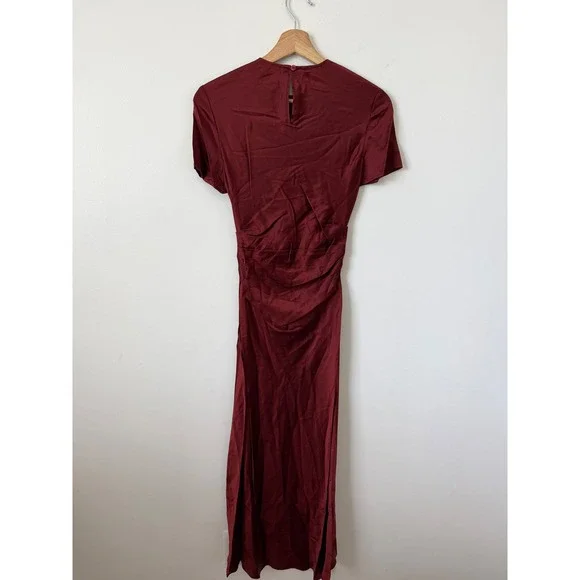 Staud Marcel Silk Dress – Sangria – Size 0 – NWT - Picture 8 of 8